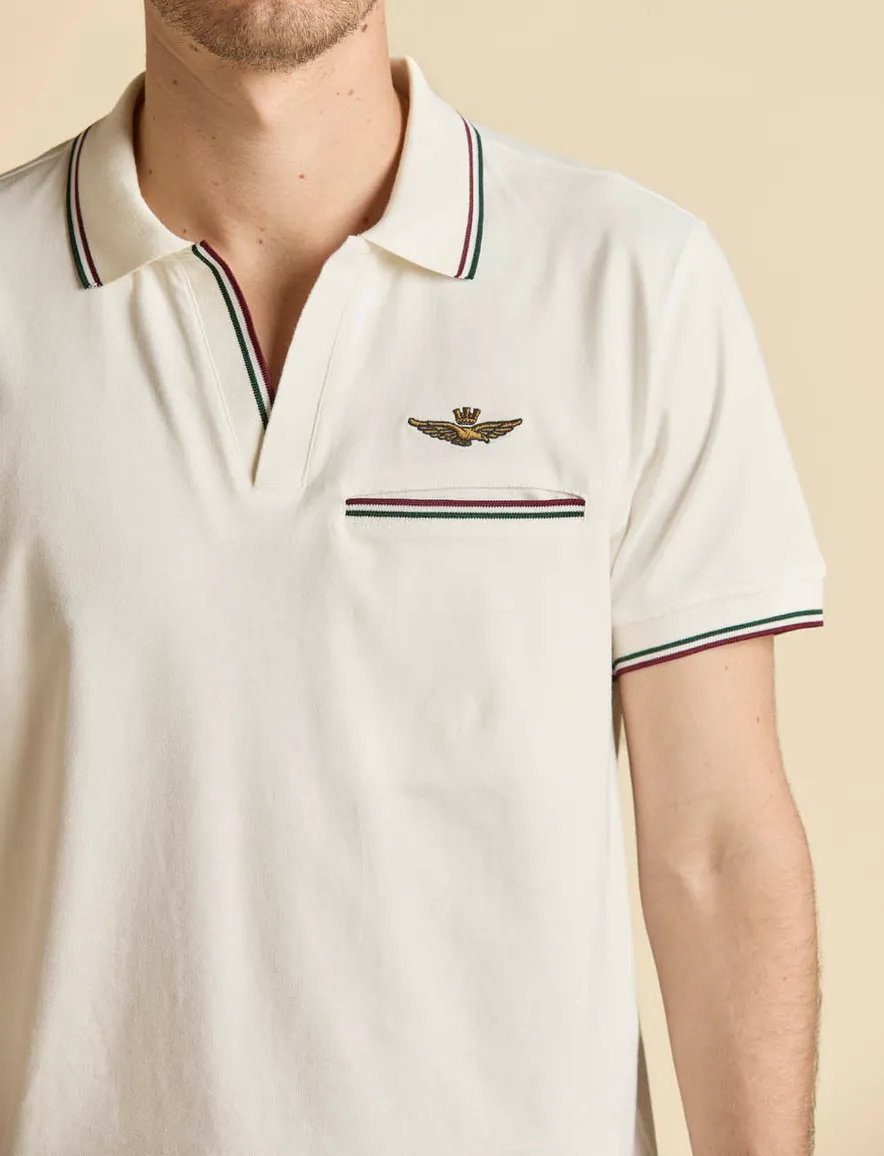 Aeronautica Militare polo ecru Regular Fit