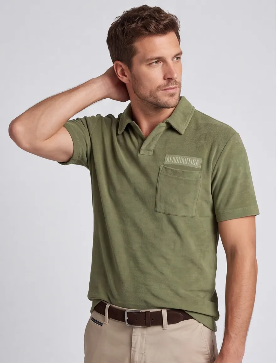 Aeronautica Militare Polo groen comfort fit