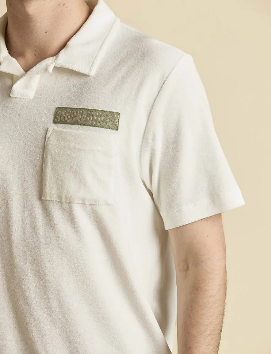 Aeronautica Militaire poloshirt comfort fit badstof off white