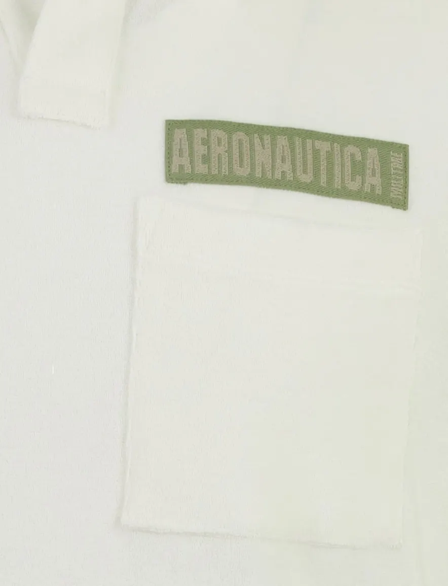 Aeronautica Militaire poloshirt comfort fit badstof off white
