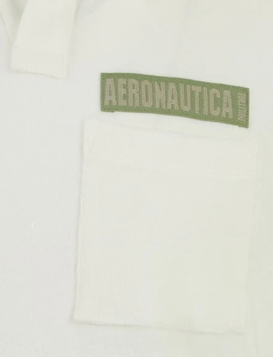 Aeronautica Militarepolo wit met borstzak
