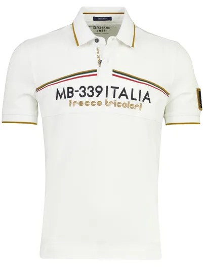 Aeronautica Militare Aeronautica polo wit met opdruk normale fit