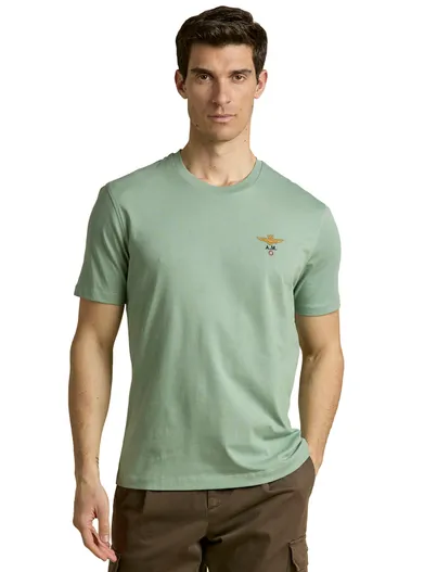 Aeronautica Militare Aeronautica Militaire regular fit t-shirt ronde hals groen