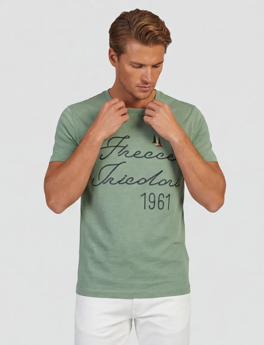 Aeronautica Militare t-shirt groen met opdruk