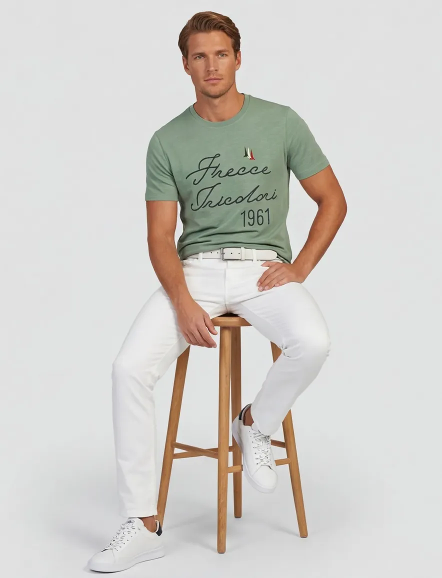 Aeronautica Militare t-shirt groen met opdruk