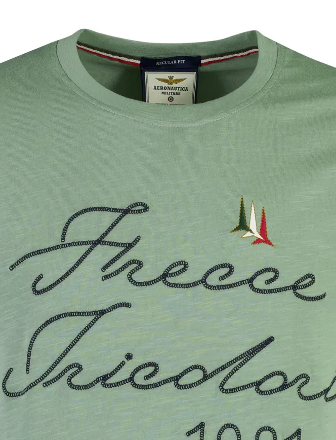 Aeronautica Militare t-shirt groen met opdruk