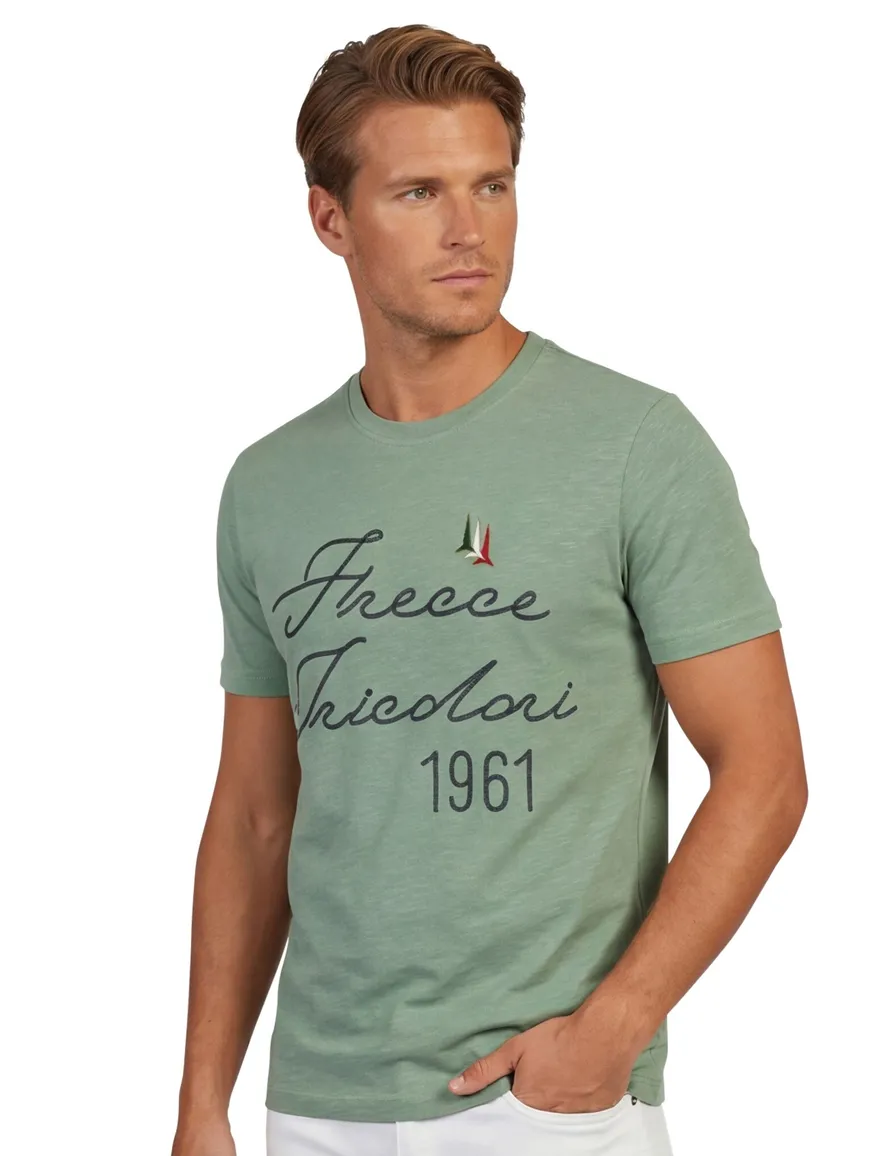 Aeronautica Militare t-shirt groen met opdruk