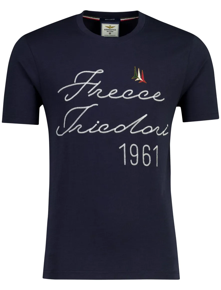 Aeronautica Militaire t-shirt met print donkerblauw