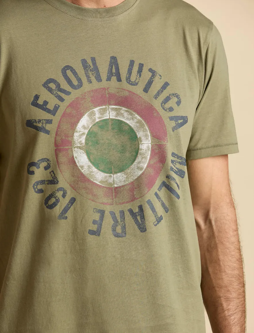 Aeronautica Militaire t-shirt groen met opdruk