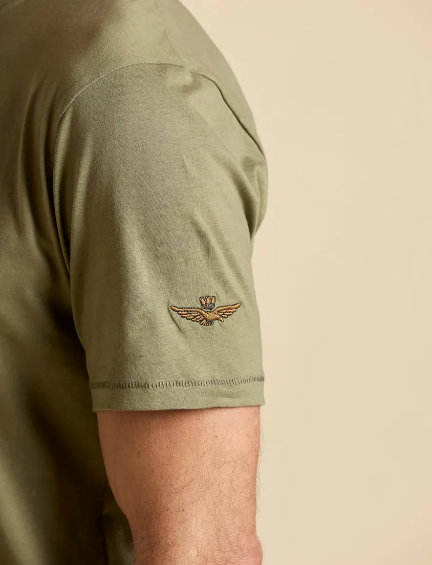 Aeronautica Militaire t-shirt groen met opdruk