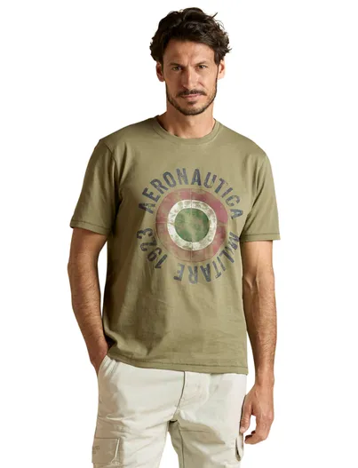 Aeronautica Militare Aeronautica Militaire t-shirt groen met opdruk
