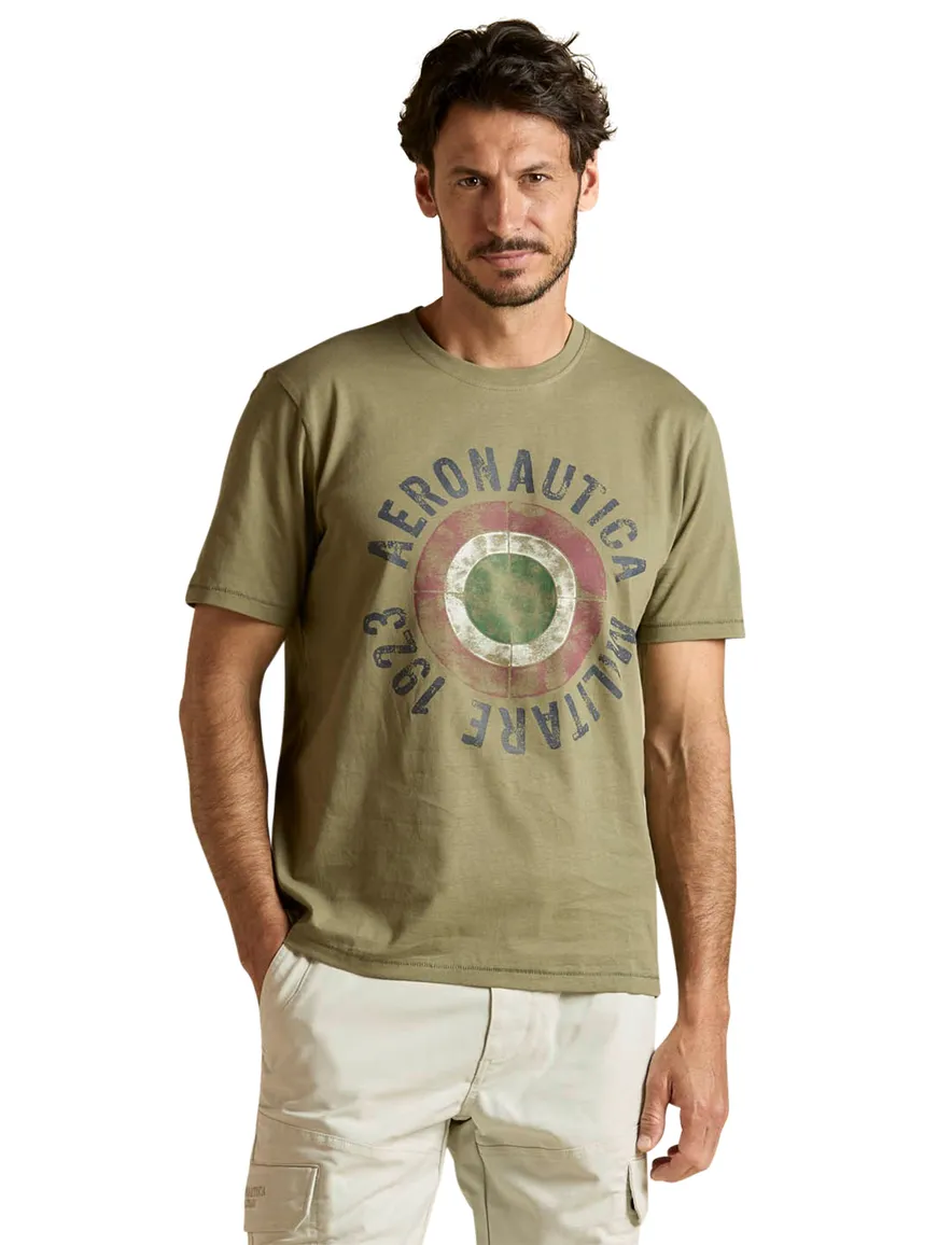 Aeronautica Militare T-shirt groen met opdruk