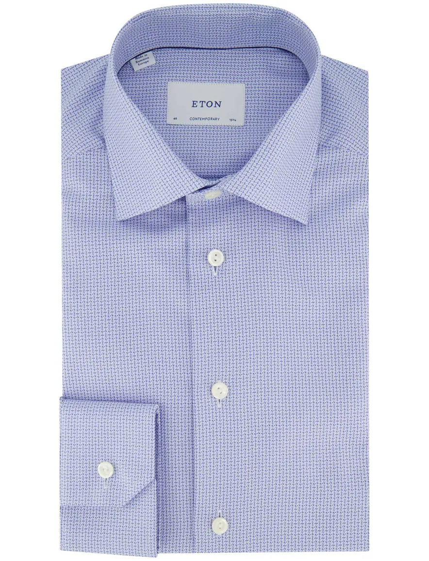 Eton Contemporary fit overhemd blauw
