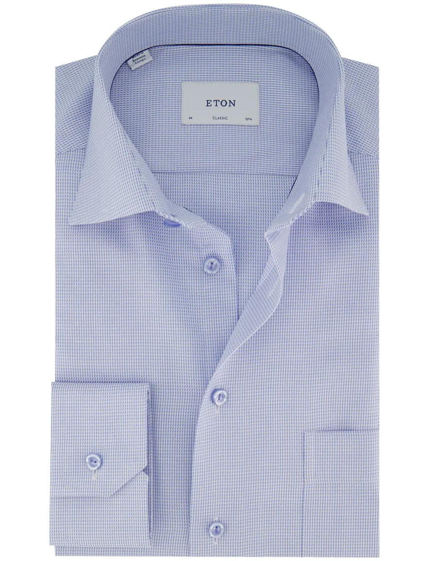 lichtblauw overhemd Eton Classic Fit