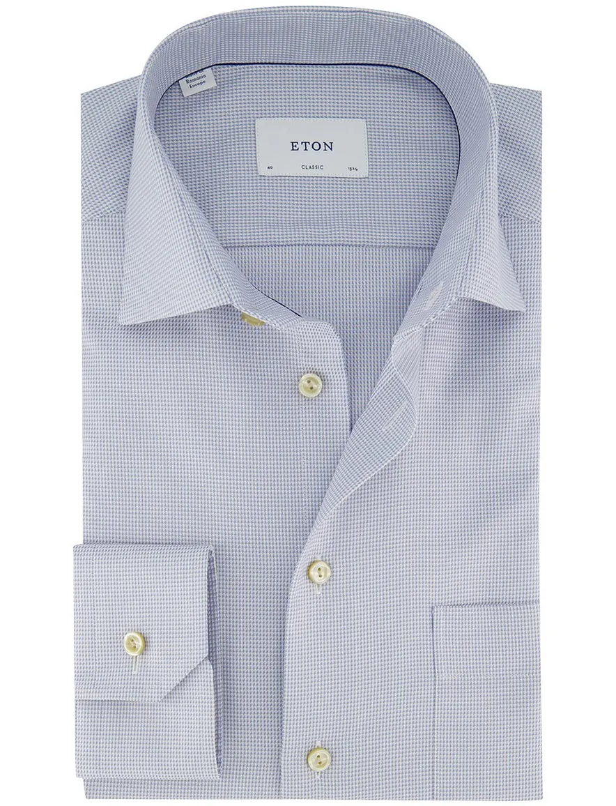 Eton classic lichtblauw katoenen overhemd