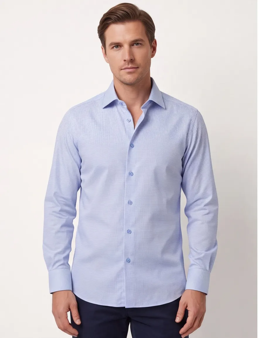 Eton overhemd lichtblauw Classic Fit lange mouw
