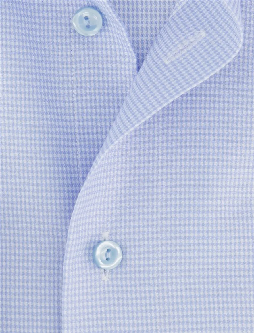 Eton overhemd Classic Fit lichtblauw met borstzak