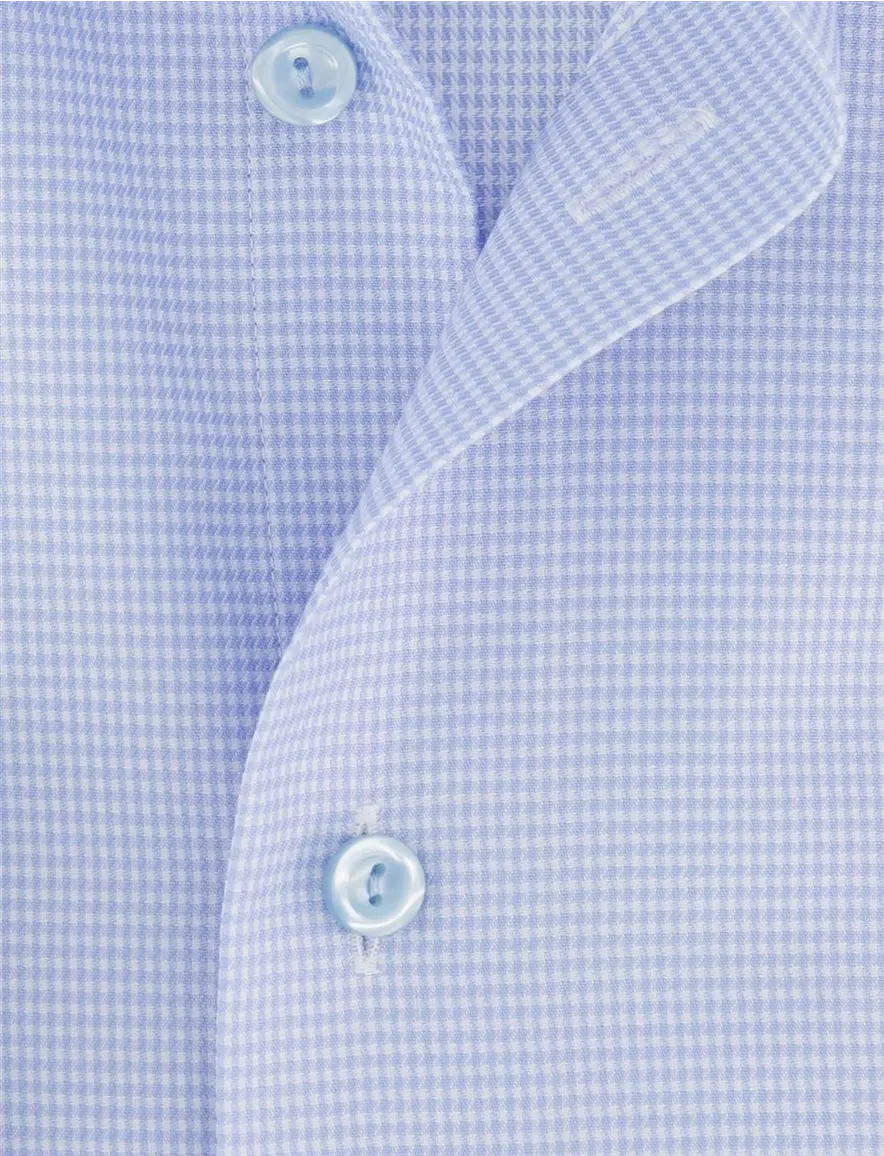Eton overhemd Classic Fit lichtblauw met borstzak