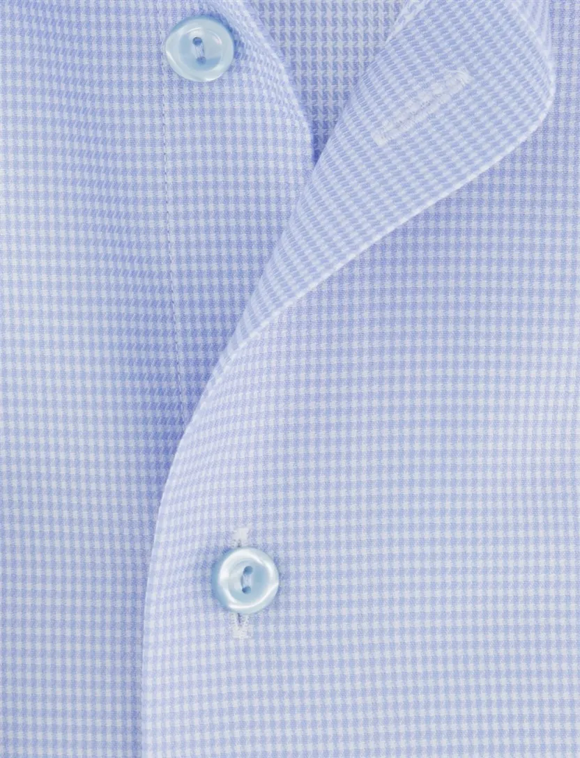 Overhemd Eton lichtblauw Classic Fit met borstzak