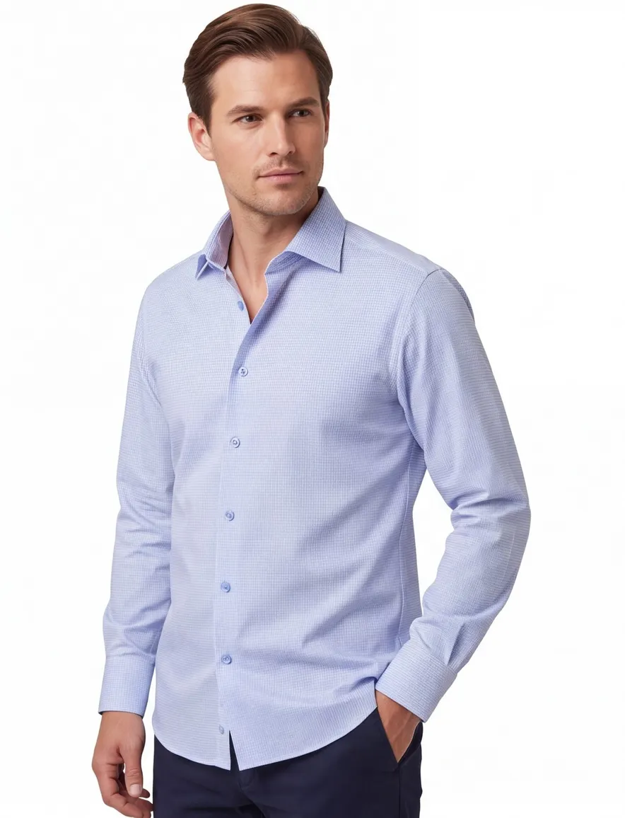 Eton overhemd lichtblauw Classic Fit lange mouw