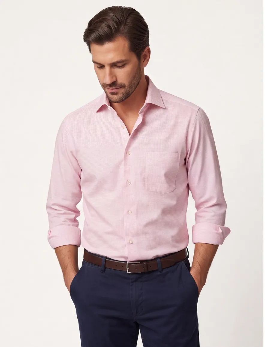 roze overhemd Eton Classic Fit borstzak