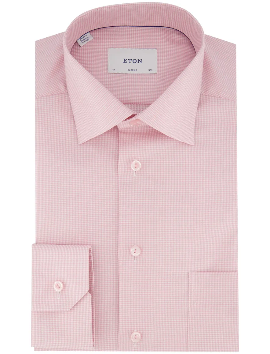 roze overhemd Eton Classic Fit borstzak