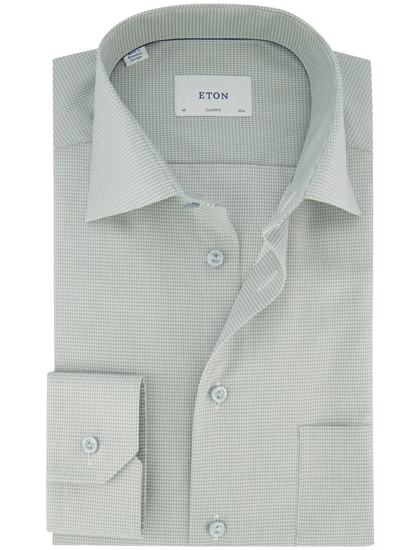 business overhemd Eton Classic Fit groen