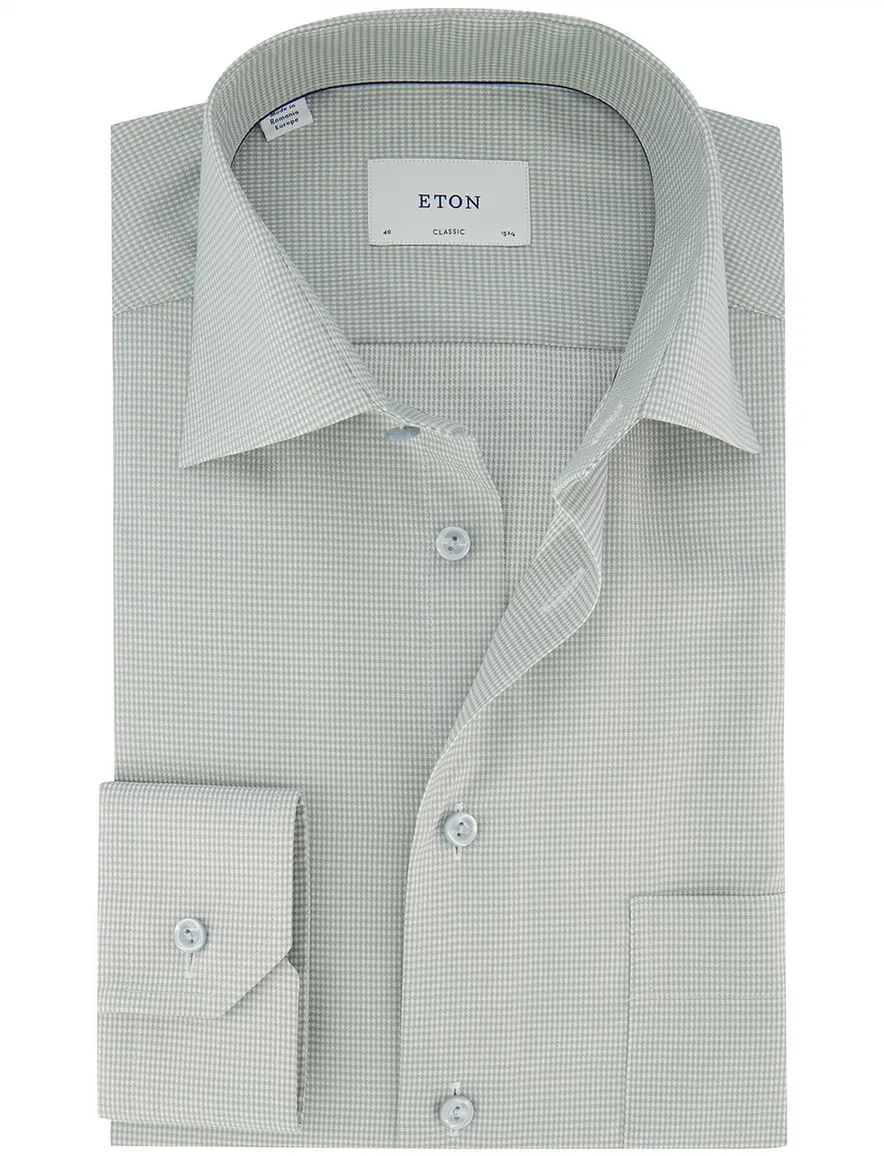 business overhemd groen Eton Classic Fit
