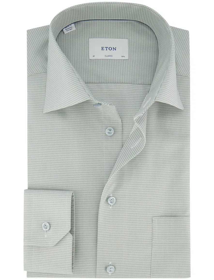 Eton Classic Fit business overhemd groen