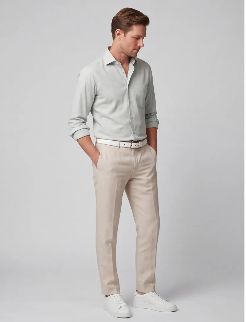 business overhemd Eton Classic Fit groen