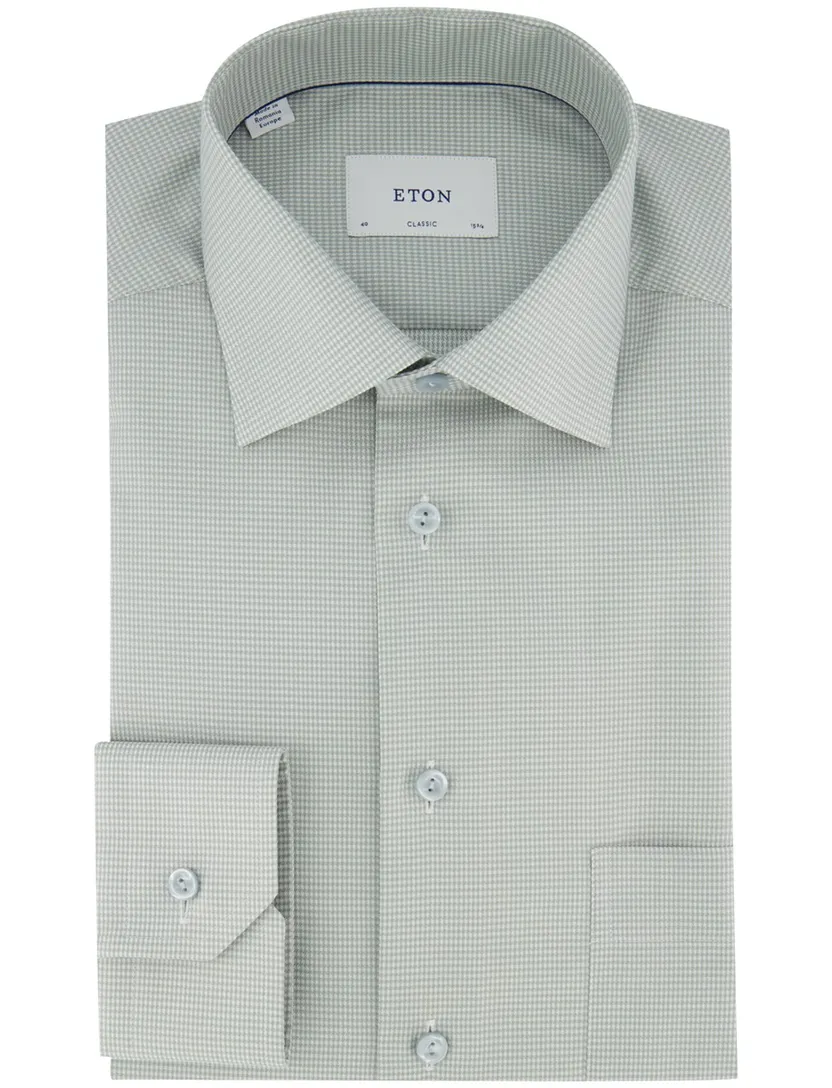 business overhemd Eton Classic Fit groen