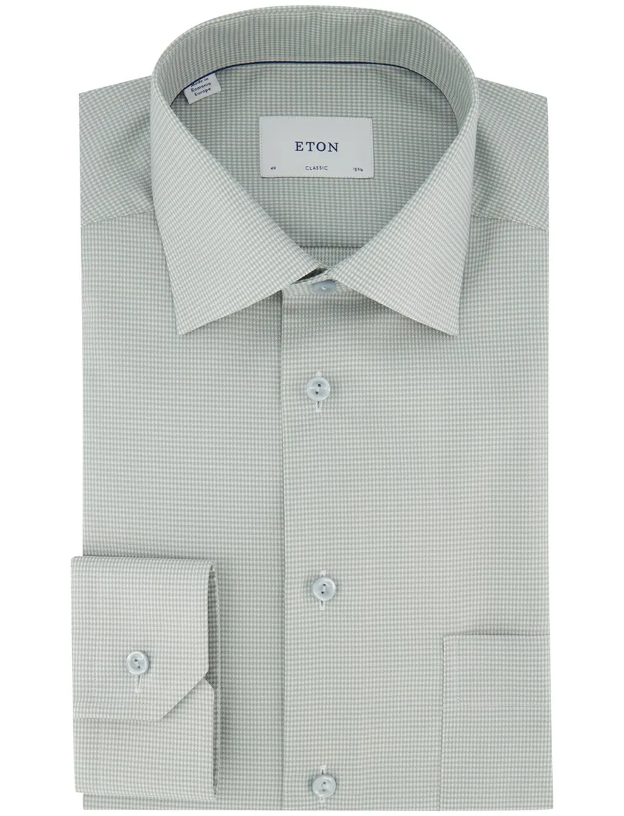 Eton Classic Fit business overhemd groen