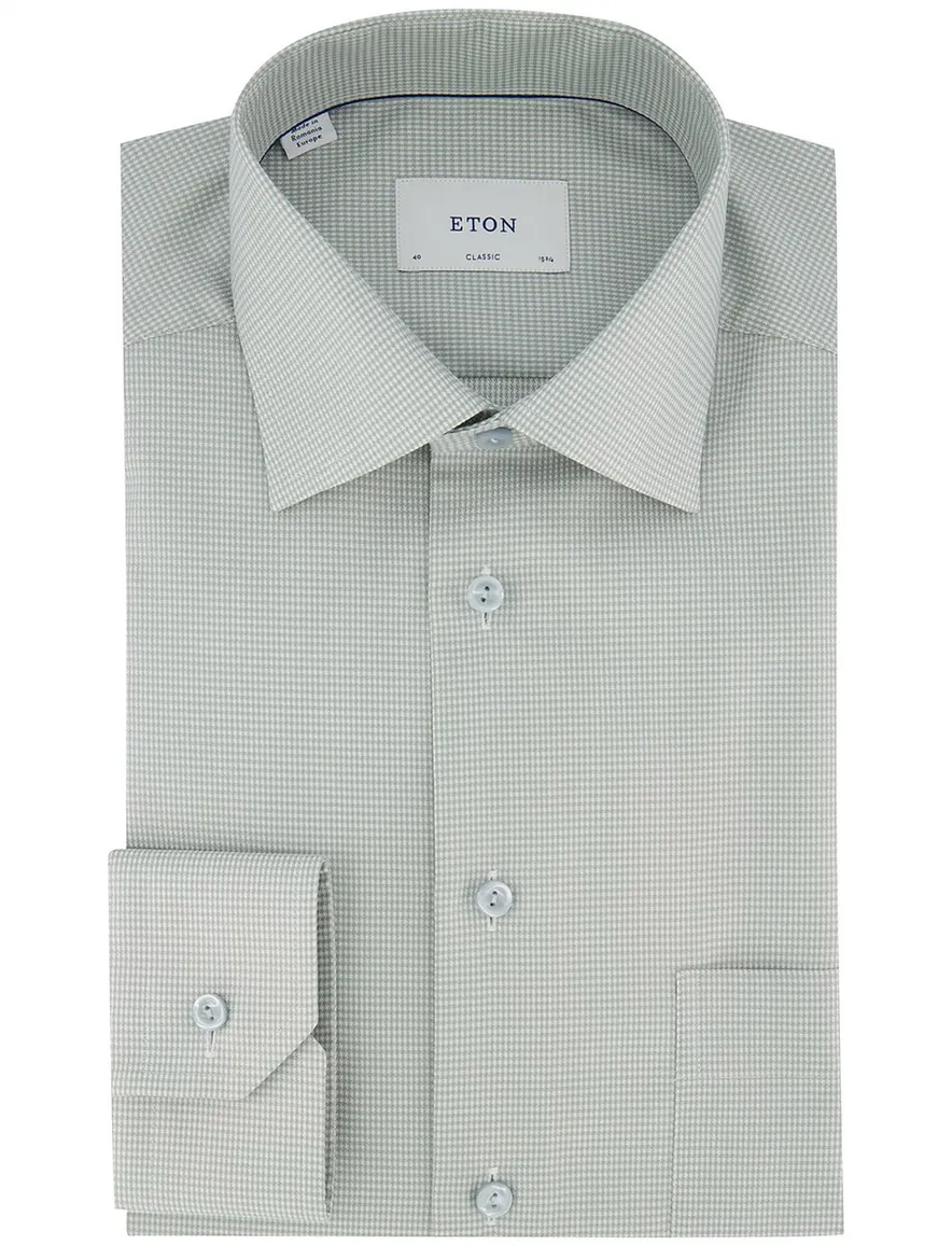 Eton Classic Fit business overhemd groen