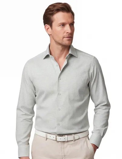 Eton business overhemd Eton Classic Fit groen