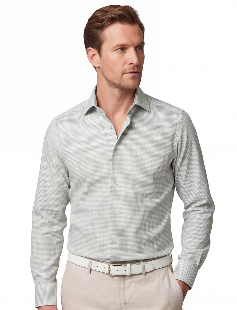 business overhemd Eton Classic Fit groen