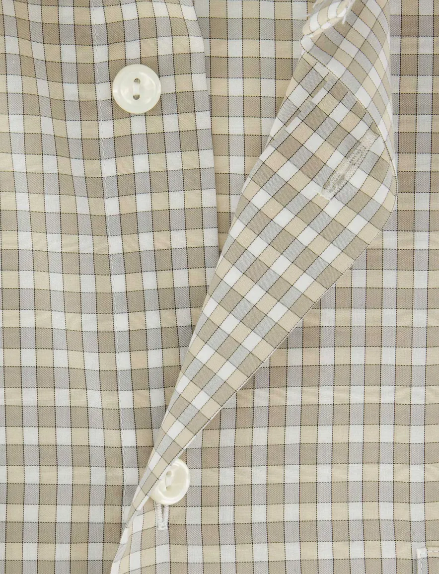 Eton Classic overhemd beige geruit