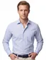 Lichtblauw wit geruit overhemd Eton Classic Fit borstzak