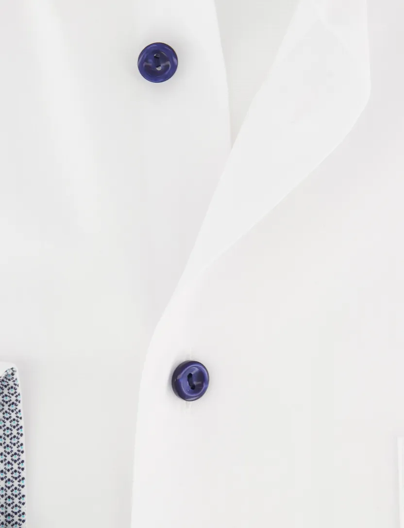 Wit overhemd Eton classic fit lange mouw strijkvrij