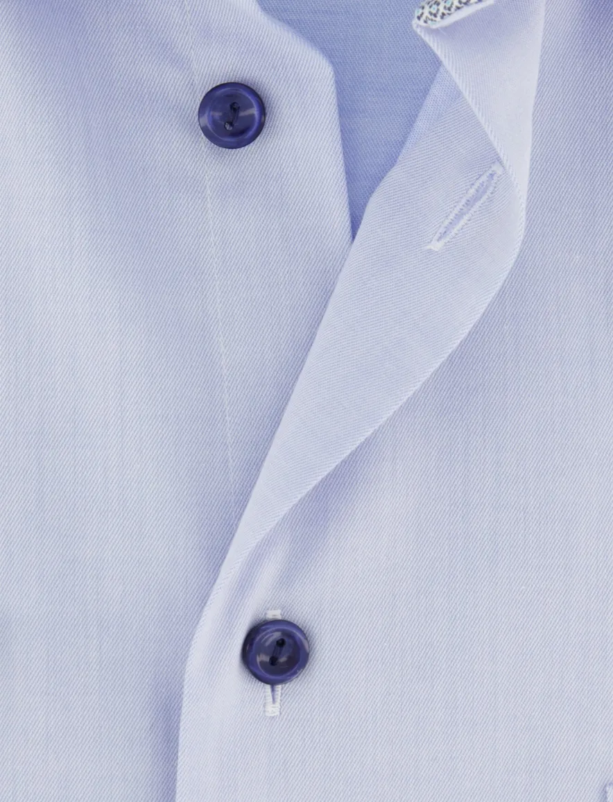 Eton Classic Fit overhemd lichtblauw gemêleerd