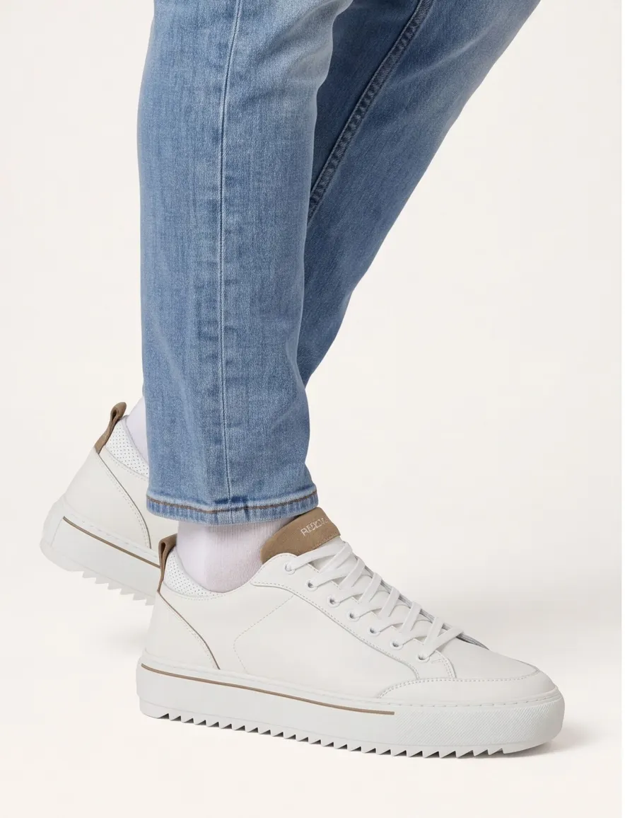 Sneaker leer wit Rehab