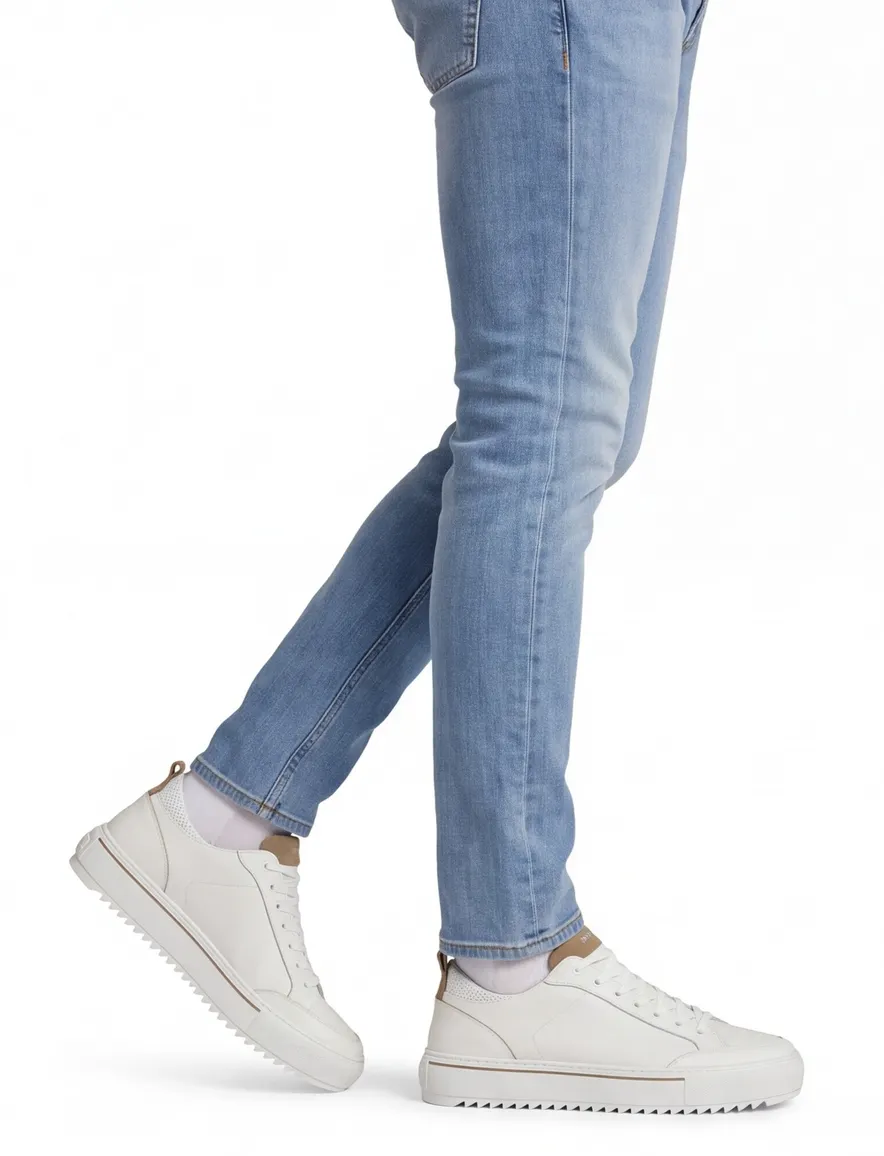 Sneaker leer wit Rehab
