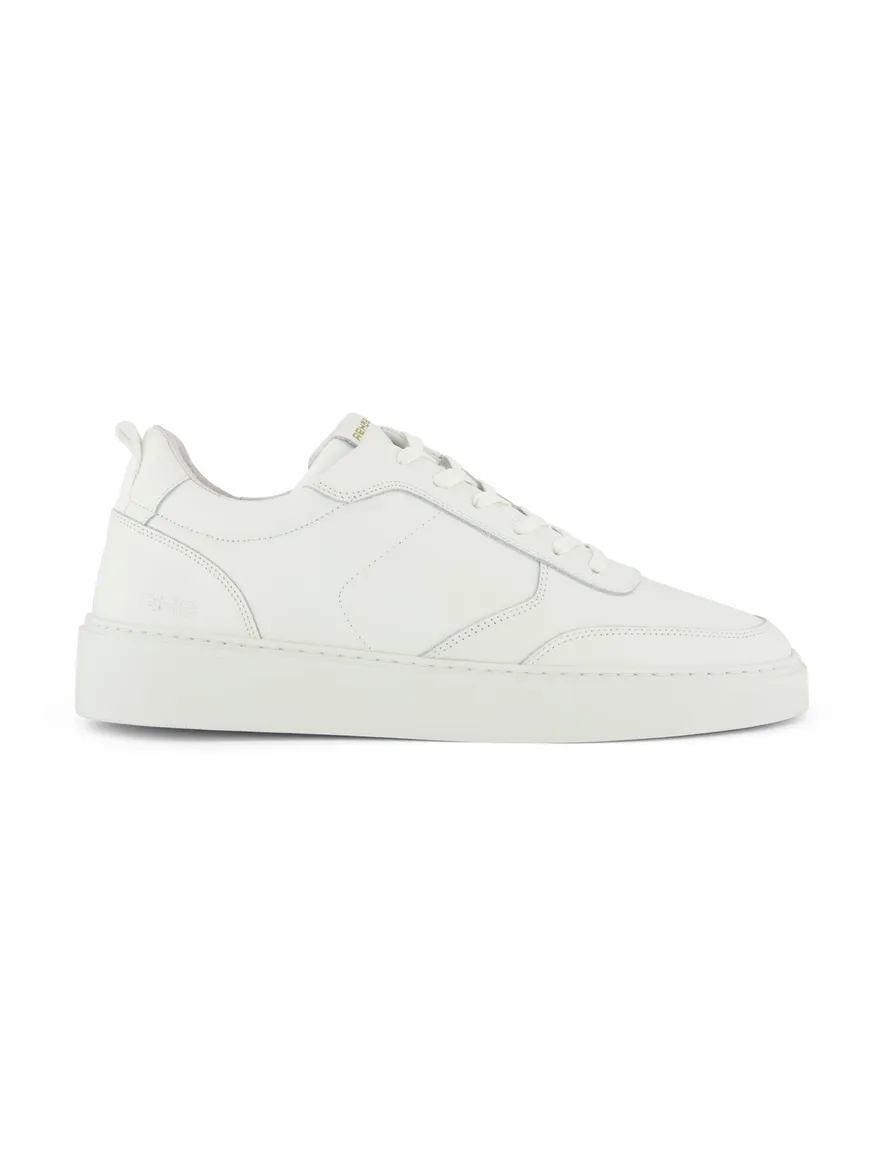 Rehab sneaker wit glad leer met rubbere zool