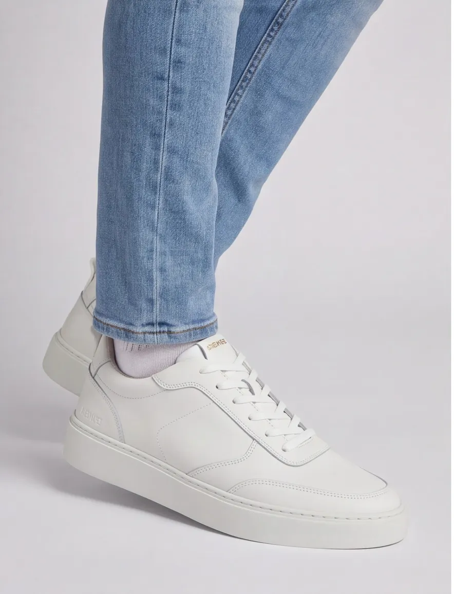 Rehab sneakers wit leer