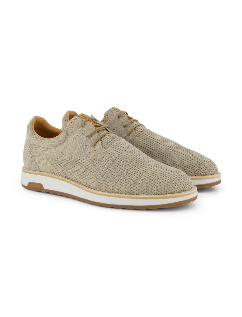 Sneaker Rehab beige textiel gebreid rubber zool