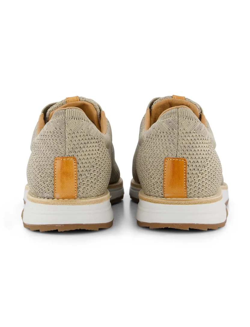 Sneaker Rehab beige textiel gebreid rubber zool