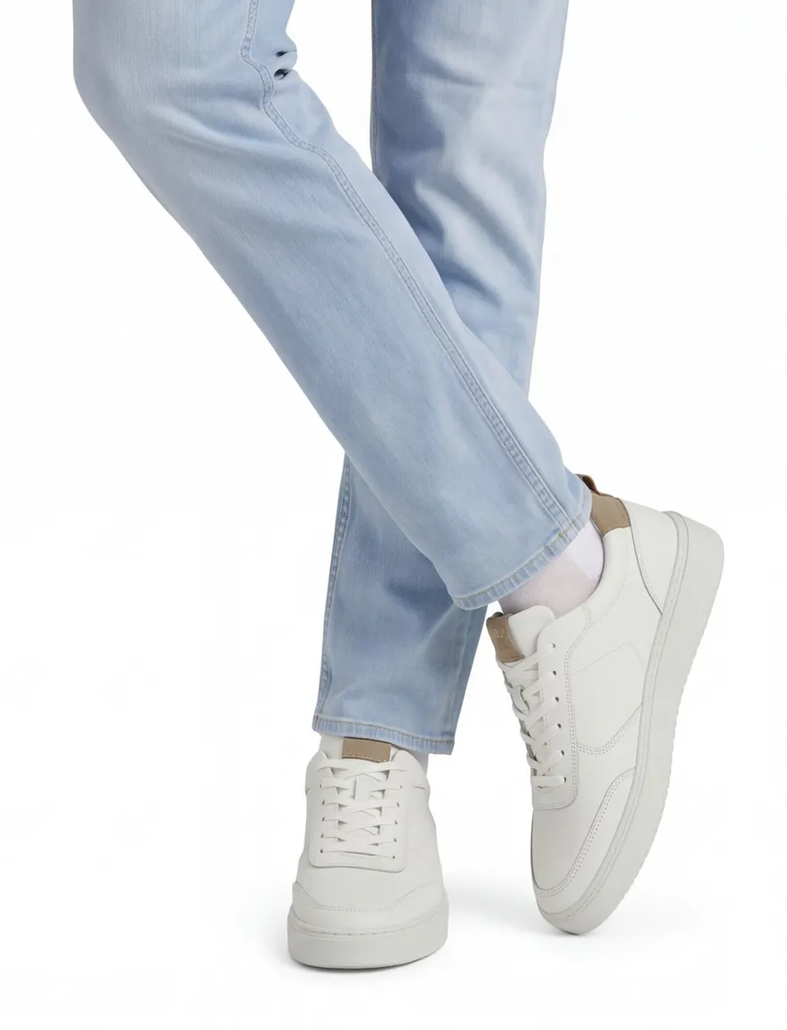 Rehab sneakers wit leer