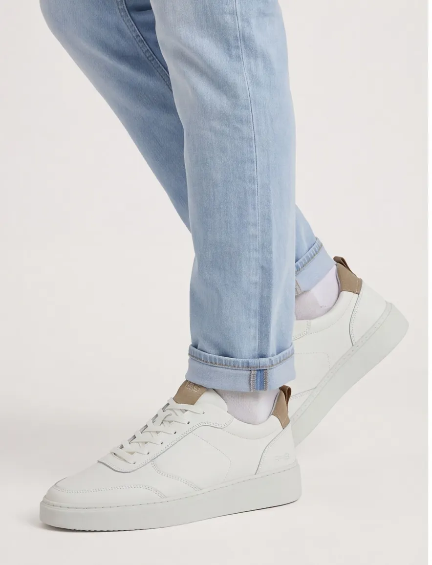 Rehab sneakers wit leer