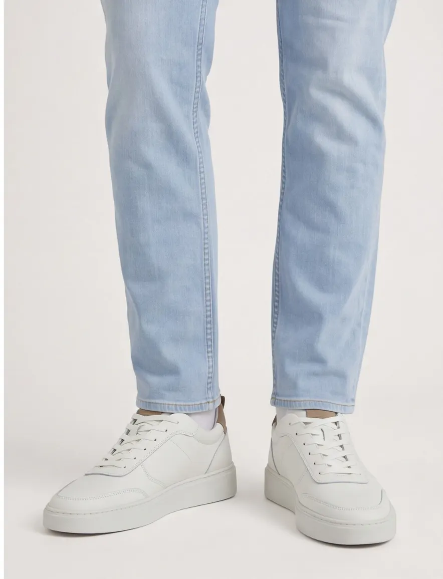 Rehab sneakers wit leer