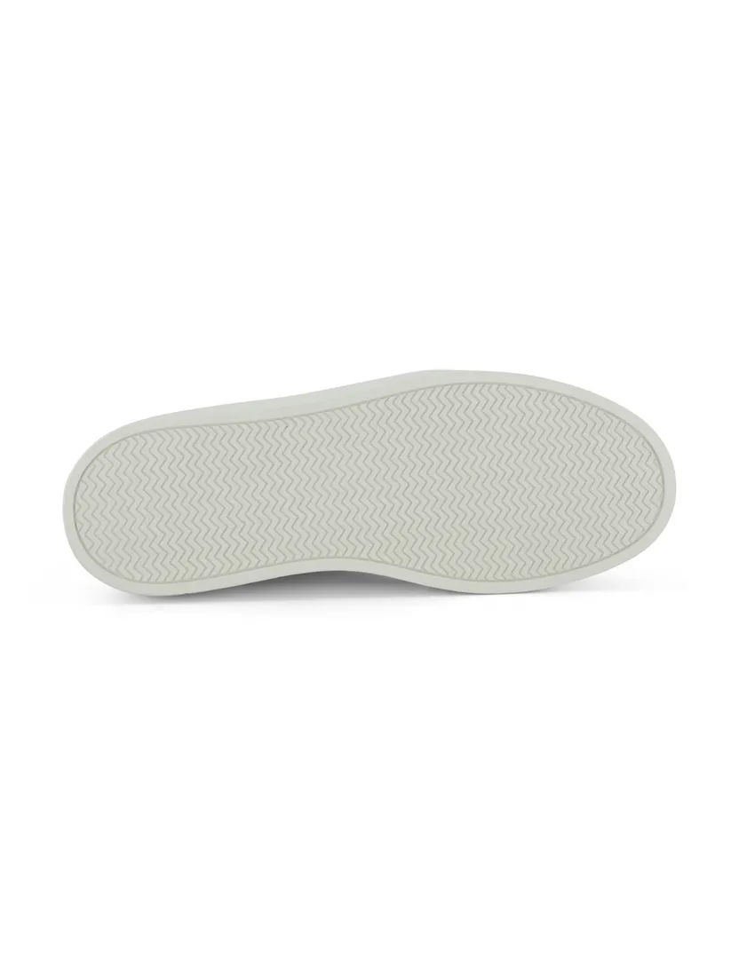 Leren sneaker wit Rehab beige details suede