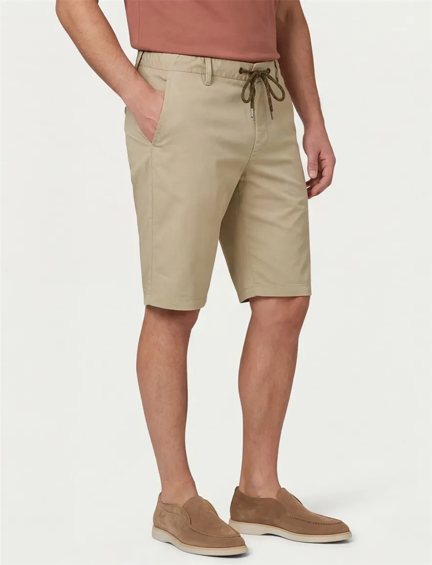beige bermuda Alberto Jump elastische band slim fit